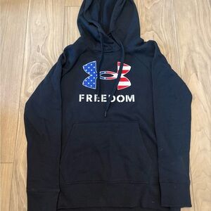NWT Under Armour UA Freedom logo hoodie in black